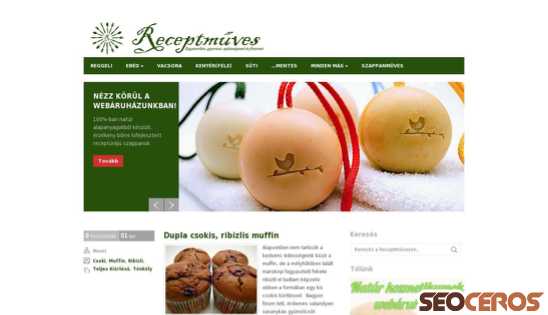 receptmuves.hu desktop náhled obrázku