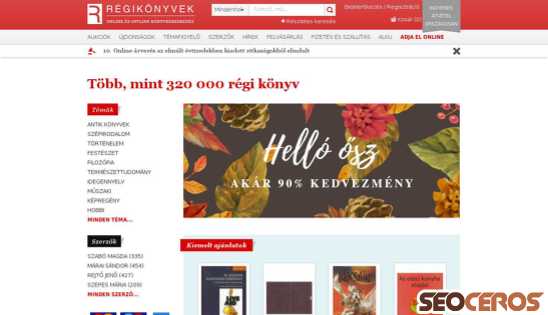 regikonyvek.hu desktop náhled obrázku