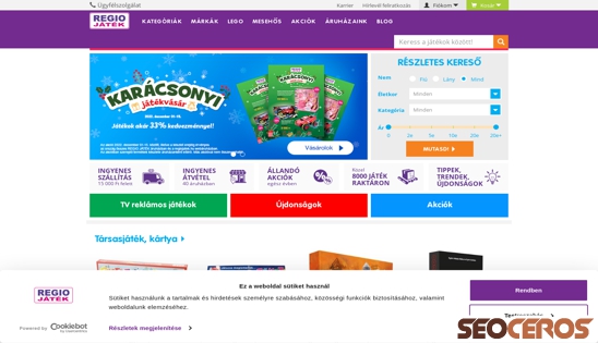 regiojatek.hu desktop obraz podglądowy