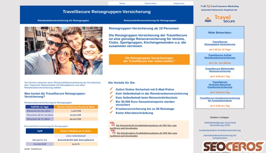reisegruppen-versicherung.de desktop náhled obrázku