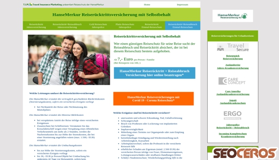reiseruecktrittsversicherung-vergleichen.de/hansemerkur-reiseruecktrittsversicherung-mit-selbstbehalt.html desktop előnézeti kép