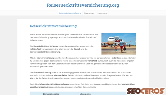 reiseruecktrittsversicherung.org desktop prikaz slike