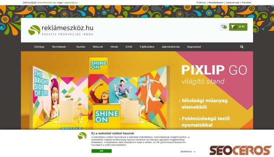 reklameszkoz.hu desktop vista previa
