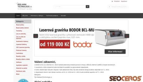 reklamnitechnologie.cz desktop Vista previa