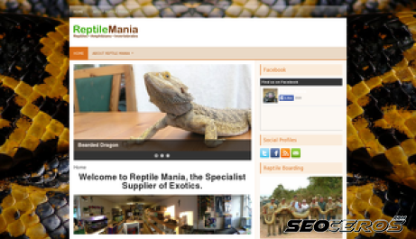 reptilemania.co.uk desktop förhandsvisning