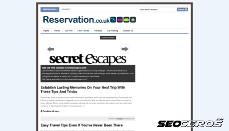 reservation.co.uk desktop anteprima