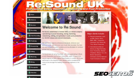 resounduk.co.uk desktop förhandsvisning