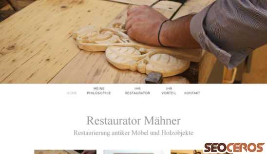 restaurator-maehner.at desktop preview