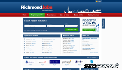 richmondjobs.co.uk desktop förhandsvisning