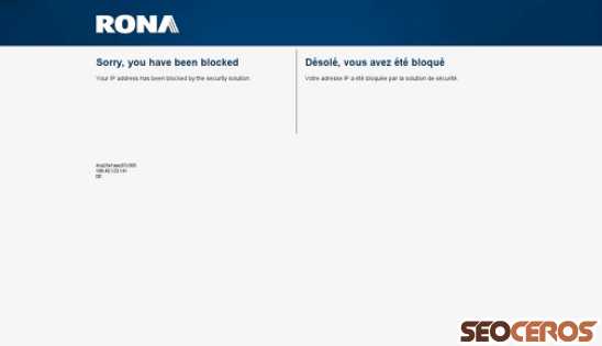 rona.ca desktop preview