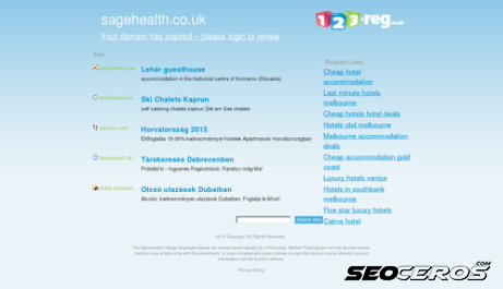 sagehealth.co.uk desktop förhandsvisning