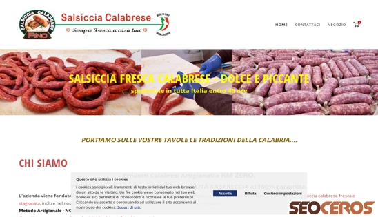 salsicciacalabrese.com desktop förhandsvisning
