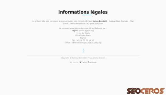 samoudembele.ml/legales desktop előnézeti kép