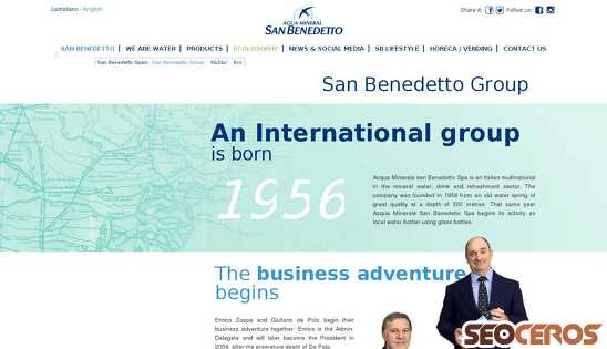 sanbenedetto.es/en/sanbenedetto-grupo.asp desktop förhandsvisning