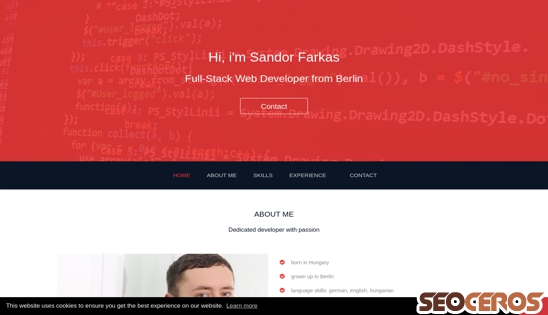 sandor-farkas.de/hu desktop obraz podglądowy
