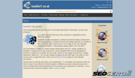 sandsoft.co.uk desktop preview