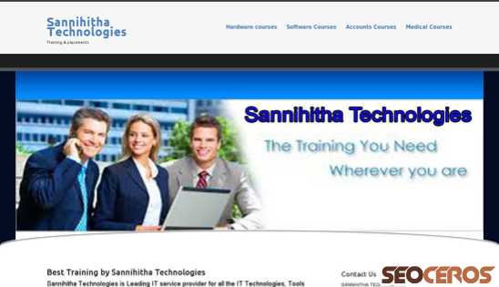 sannihithatechnologies.com desktop förhandsvisning