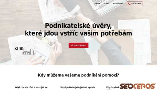 sanocredit.cz desktop obraz podglądowy