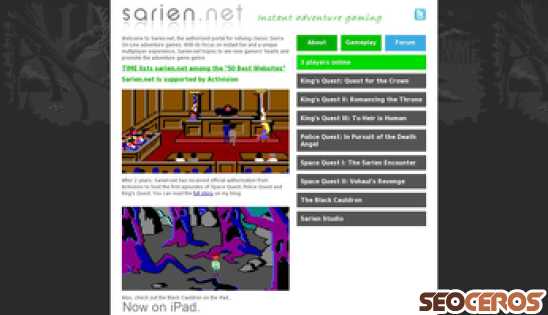sarien.net desktop obraz podglądowy