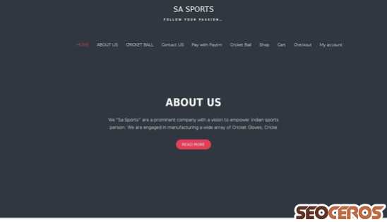 sasports.co.in desktop náhled obrázku