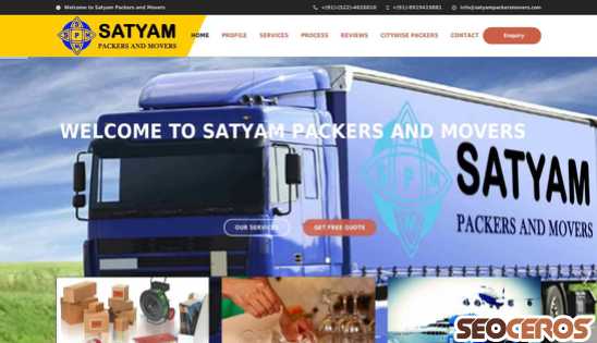 satyampackersmovers.com desktop náhled obrázku