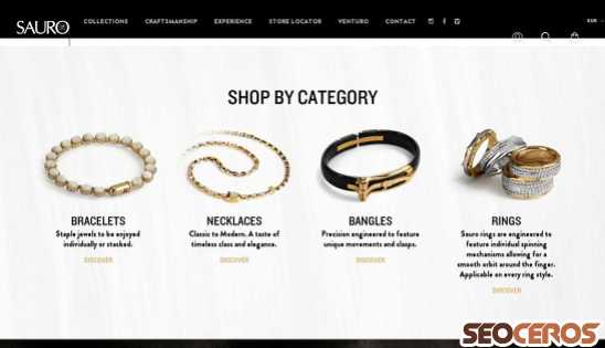 saurojewelry.com/it desktop náhled obrázku