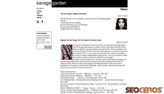 savagegarden.com desktop preview