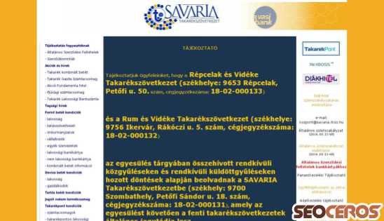 savariatksz.hu desktop Vista previa