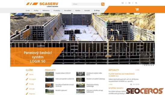 scaserv.cz desktop preview