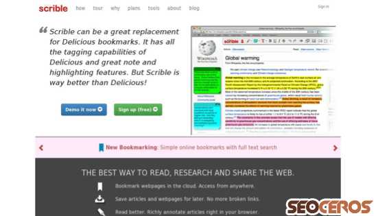 scrible.com desktop Vista previa