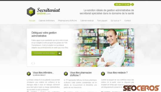 secretariat-online.com desktop preview