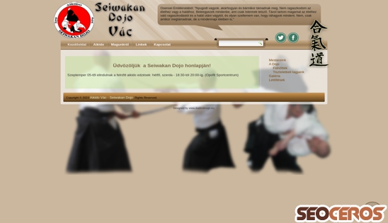 seiwakandojo.hu desktop förhandsvisning