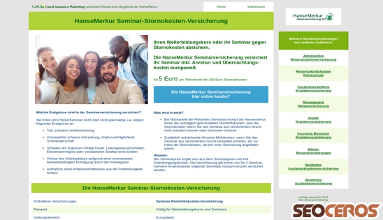 seminar-stornokosten-versicherung.de desktop vista previa