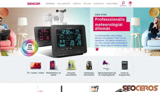 sencor.hu desktop preview