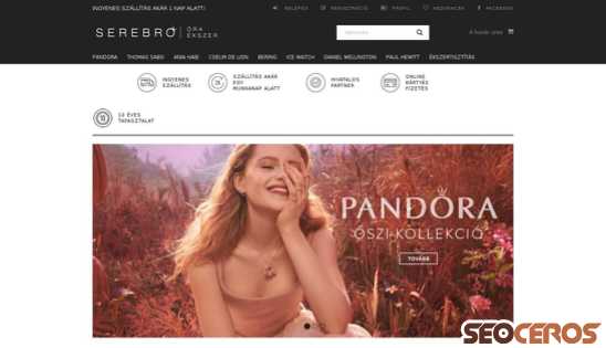 serebro.hu desktop náhľad obrázku