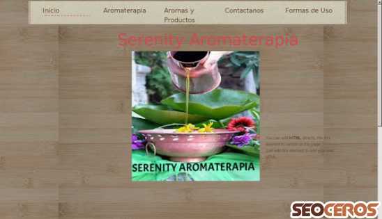 serenityaromaterapia.com desktop vista previa