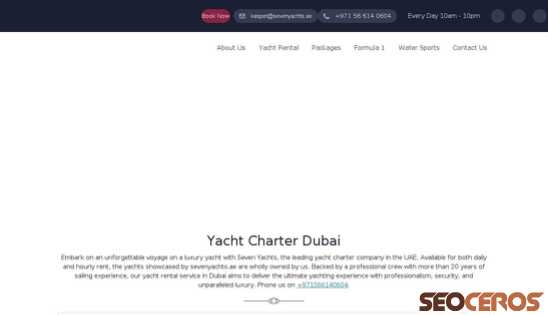 sevenyachts.ae desktop preview