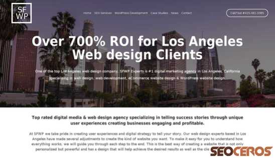 sfwpexperts.com/website-design-los-angeles-california desktop obraz podglądowy