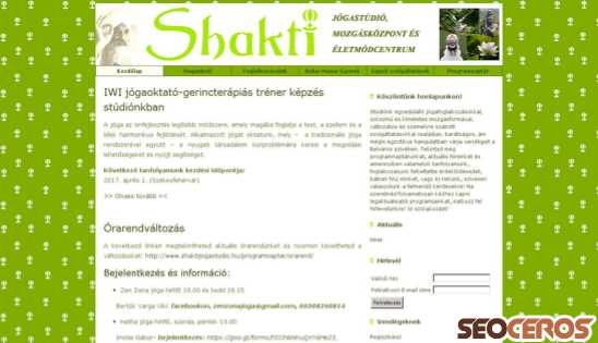 shaktijogastudio.hu desktop előnézeti kép
