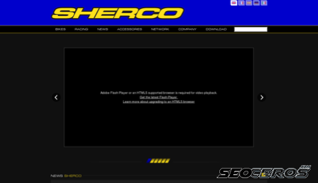 sherco.com desktop förhandsvisning