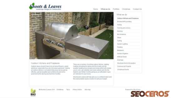 shootsandleaves.co.uk/Outdoor-Kitchens-and-Fireplaces desktop előnézeti kép