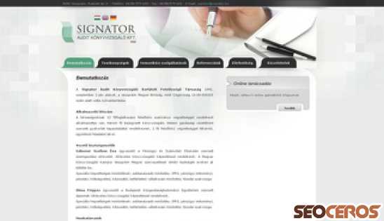 signator.hu desktop náhled obrázku