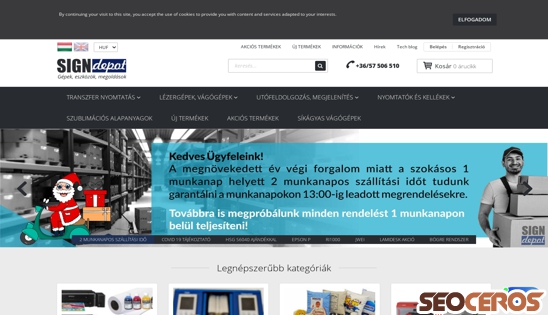 signdepot.eu desktop előnézeti kép