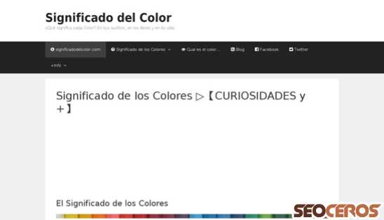 significadodelcolor.com desktop preview