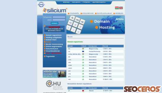 silicium.eu desktop előnézeti kép