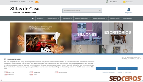 sillasdecasa.com desktop förhandsvisning