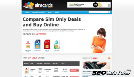 simcards.co.uk desktop előnézeti kép