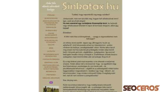 sinkatax.hu desktop prikaz slike