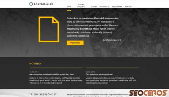 skartacia.sk desktop förhandsvisning