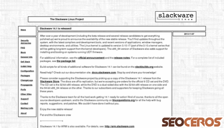 slackware.com desktop előnézeti kép